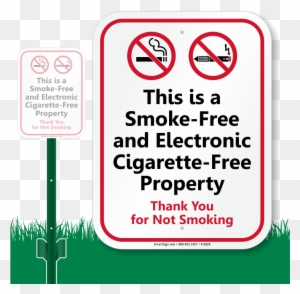 Zoom, Price, Buy - Smoke Free Property Sign