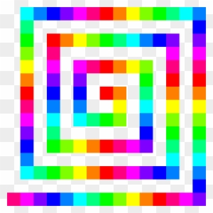 120 Square Spiral 12 Color Clip Art - Colorful Square Clip Art