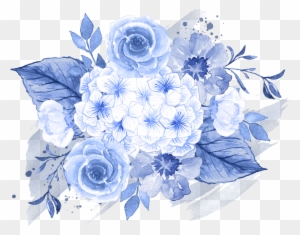 Wedding Invitation Watercolor Painting Flower Blue - Inspiredcases Wife, Mom, Boss - White Case - Iphone