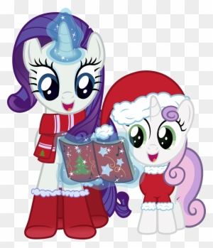 Hearth's Warming Rarity And Sweetie Belle By Stabzor - Mlp Rarity And Sweetie Belle Fashion