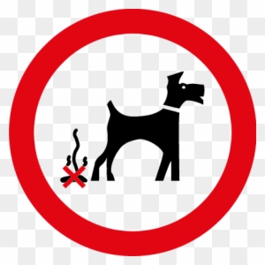 Dog Mess Symbol - Pedestrian Prohibited Road Signs