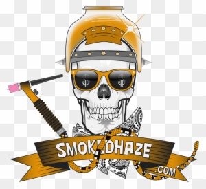 Smoked Haze Home - Skull With Military Helmet