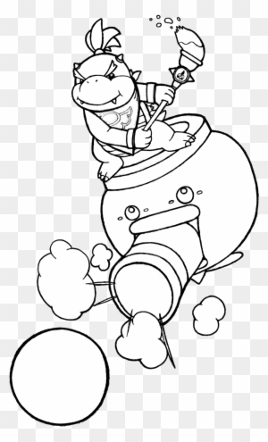 Clown In The Bowser Jr Coloring Pages - Coloring Pages Bowser Jr With His Clown Car