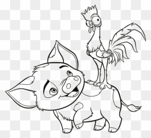 Enjoyable Moana Coloring Pages Printable Free New Baby Pua And Hei Hei Coloring Page Free Transparent Png Clipart Images Download