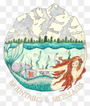 Mountain Mermaid Unisex Pullover Hoodie - Illustration