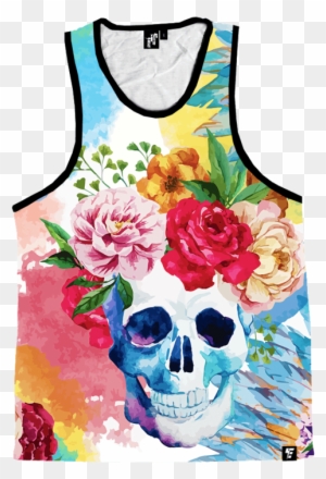 Life And Death Unisex Tank Top - 3d Print Skull Shower Curtain 72" By 72" (skull)