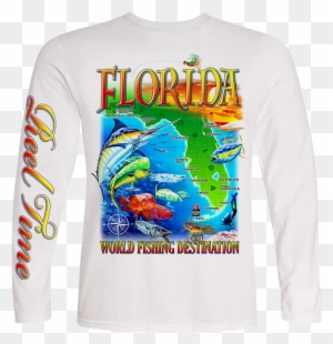 Florida Map - Long-sleeved T-shirt