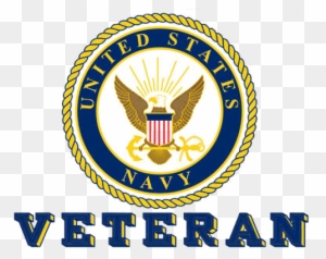 Usn Veteran - Us Navy Veteran With Navy Logo Car Decal, Grey