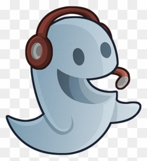 Cheerful Ghost - Ghost Playing Video Games