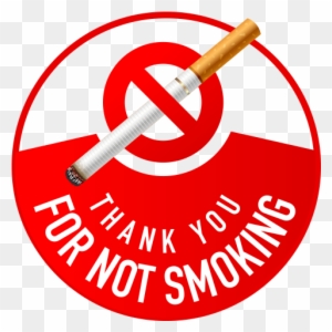 Red Circle With Line Through It - Thank You For No Smoking