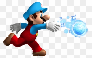 Mario With Ice Flower Power Up Ice Mario New Super Mario Bros Wii Free Transparent Png Clipart Images Download