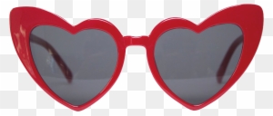 Red Heart Shaped Sunglasses - Heart Shaped Sunglasses Black