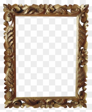 Italian Carved Wood Picture Frame For Print Painting - Wooden Mirror Frame Png