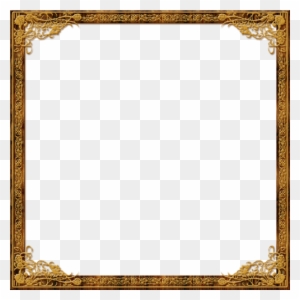 Gold Frame Borders Roses - Gold Frame Border Square