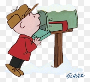 Graphic Of Charlie Brown Looking Into A Mailbox - Charlie Brown Mailbox