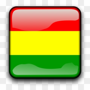 Flag Free Bo - Senegal Flag Square Button Transparent Background