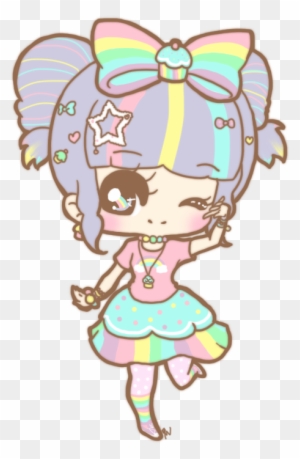 Cute Kawaii Rainbow Girl By Cheshirepanda Kawaii Chibi Draw