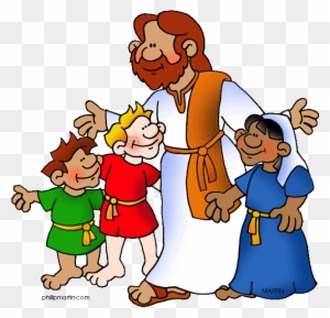 Jesus And The Children Preschool Theme - Jesus Loves The Little Children Clip Art
