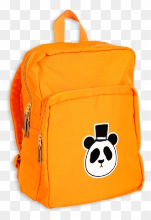 Skip To The End Of The Images Gallery - Mini Rodini Orange 'panda' Backpack (36cm)