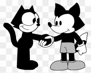 Felix And Foxy Shaking Hands By Marcospower1996 - Felix The Cat Shake ...