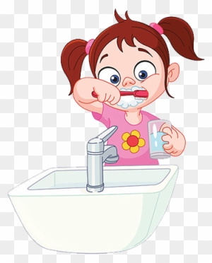 Chocolate Land Story Girl Brushing Teeth - Girl Brush Teeth Clipart
