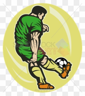 Stock Illustration Of Cartoon Drawing Of Soccer Player - Dibujos De  Jugadores De Espalda - Free Transparent PNG Clipart Images Download