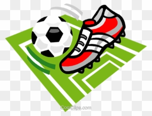 Soccer Ball And Cleat Royalty Free Vector Clip Art - Soccer Cleat Clip ...