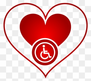 Sign, Emblem, Logo, Disabled, Love, Heart, Icon, Design - Disabled People Having Fun And A Heart