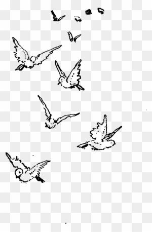 Lovebird Clipart Wedding Band - Flock Birds Flying Drawing