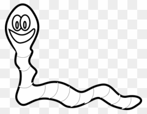 Worm Smile Animal Earth Rain Cartoon Worm - Worms Coloring Page