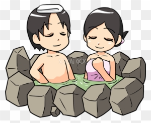 温泉で混浴に入る男性と女性 無料イラスト Dating Free Transparent Png Clipart Images Download