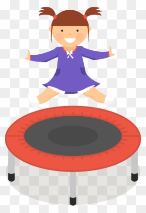 Trampoline Jumping Aerogym Clip Art - Girl On Trampoline Clipart