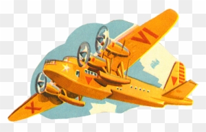 Vintage Aviation Clipart - Airplane Vintage Clipart