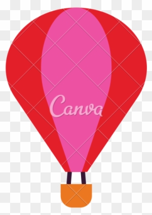Cartoon Hot Air Balloon Vector Illustration Icon - Use Canva Like A Pro