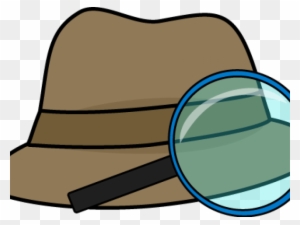 Cap Clipart Detective - Detective Hat And Magnifying Glass