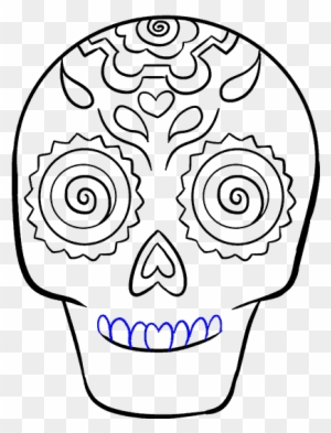 Drawn Sugar Skull - Easy Sugar Skull Drawing