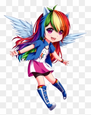 Cute Anime Girl Rainbow gambar ke 20