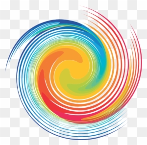 Color Wheel Clip Art - Colorful Vortex 5'x7'area Rug