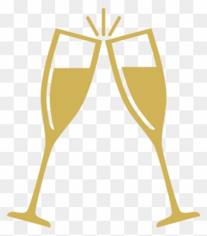 Lavo - Gold Champagne Glasses Clipart - Free Transparent PNG Clipart