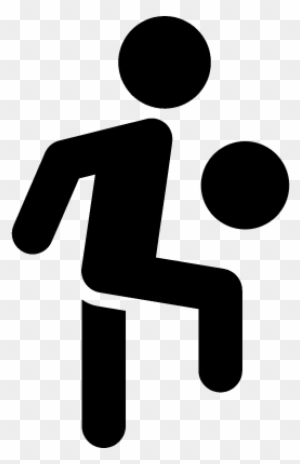 Person Kicking Ball With The Knee Vector - Sport Man Icon