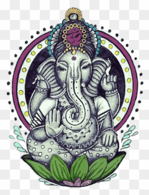 Illustration Art Painting Happiness Buddha Spiritual - Ganesha Tattoo
