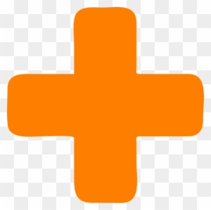 Add Button Clip Art - Orange Plus Sign Png