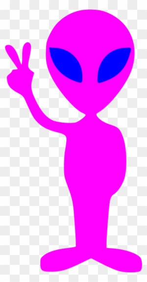 Cartoon Alien Clipart Free Download Clip Art Free Clip - Alien Holding Up Peace Sign