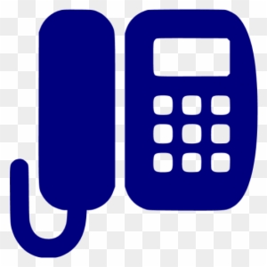 Navy Blue Office Phone Icon - Office Phone Icon Png