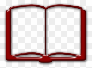 Red Clipart Open Book - Red Open Book Icon