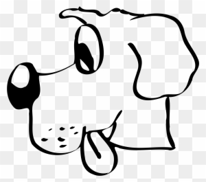 How To Draw A Dog In Black Out Line - Outline Of A Dog