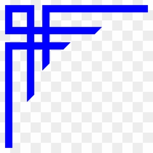 Blue Border Line - Simple Chinese Border Design