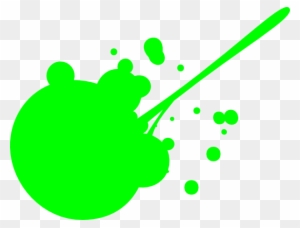 Green Paint Splatter Transparent