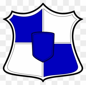Shield Blue White Clip Art - Blue And White Shield Logo