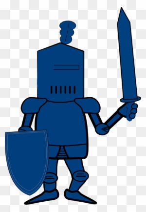 Knight Shield Sword Medieval Weapon Protection - Blue Knight Clipart